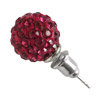 1 Paar Shamballa Ohrstecker Fuchsia